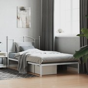 Estrutura de cama em metal com cabeceira 107x203 cm branco