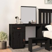 vidaXL Toucador 95x50x134 cm madeira de pinho maciça preto