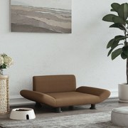 vidaXL Cama para cães 70x45x28 cm tecido castanho