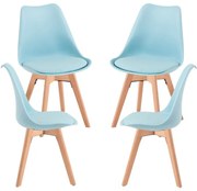 Pack 4 Cadeiras Synk Basic - Água Azul