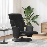 vidaXL Cadeirão de massagens reclinável c/ apoio de pés veludo preto