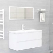 vidaXL Conjunto de móveis de casa de banho contraplacado branco