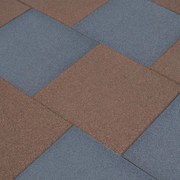 vidaXL Ladrilhos prot. contra quedas 24 pcs borracha 50x50x3 cm cinza
