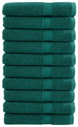 vidaXL Toalhas de sauna premium SOLUND 10pcs 80x200 cm 600 gsm verde