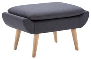 vidaXL Apoio de pés estofos de tecido 73x43x42 cm cinzento escuro