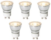 Conjunto de 5 lâmpadas LED GU10 reguláveis em 3 níveis 35mm 4W 220 lm 3000K