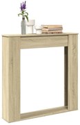 vidaXL Cornija lareira 100x20x100 cm derivados madeira carvalho sonoma