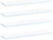 vidaXL Prateleiras para estante 4 pcs 40x10x1,5cm contraplacado branco