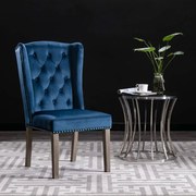 vidaXL Cadeira de jantar veludo azul
