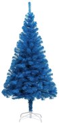 vidaXL Árvore de Natal artificial com suporte 210 cm PVC azul