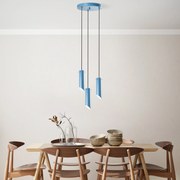 Candeeiro de Teto Kesik – Azul Claro – Diâmetro 40 cm