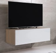 Mueble TV modelo Leiko H1 (100x30cm) color sonoma y blanco