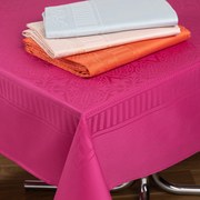 Toalhas de mesa 100% algodão jacquard - Marca Fateba: Rosa bebé 180 x 300 cm