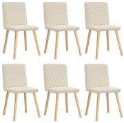 vidaXL Cadeiras de jantar 6 pcs linho