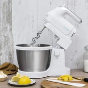 Batedeira de 500 W PowerTwist 500 Steel, Tigela de aço inoxidável autorrotativa de 3,5 L, 5 níveis de velocidade, Função Turbo, Design Ergonómico, 3 a