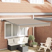 vidaXL Toldo Retrátil Automático Bege 300x250 cm da
