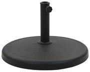 vidaXL Base de guarda-sol redonda poliresina 19 kg preto