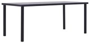 vidaXL Mesa de jantar 200x100x75 cm MDF preto e cinzento cimento