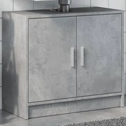 vidaXL Armário de lavatório derivados de madeira cinzento cimento