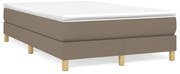 Cama boxspring c/ colchão 120x190cm tecido castanho-acinzentado