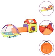 Tenda de brincar infantil com 250 bolas 338x123x111 cm multicor