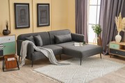 Sofá de Canto Revos – Antracite – 250 cm x 86 cm x 100 cm