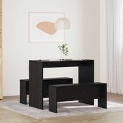vidaXL Conjunto de sala de jantar 2 pcs Carvalho Preto 97 x 47 x 75 cm
