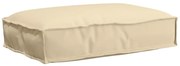 Cushion de Palete para assento Bege 60x40x8 cm Tecido Oxford