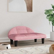 vidaXL Cama para cães 70x52x30 cm veludo rosa