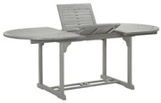 vidaXL Mesa de Jardim 200 x 100 x 75 cm Madeira Maciça de Acácia Cinza