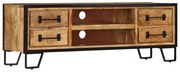 vidaXL Móvel de TV c/ gavetas 120x30x40 cm madeira de mangueira maciça