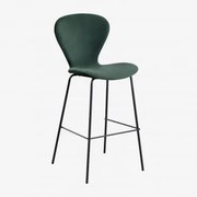 Banco Alto Em Veludo Uit Verde Selva & ↑76 Cm & Negro - Sklum