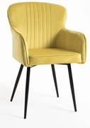 Pack 6 Cadeiras Dalye Veludo - Amarelo
