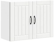 vidaXL Armário de parede da cozinha Lucca derivados de madeira branco