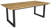 Mesa de sala de jantar | 10 pessoas | 200 | Robusto e estável graças à sua estrutura e pernas sólidas | Ideal para reuniões familiares | Oak | Estilo