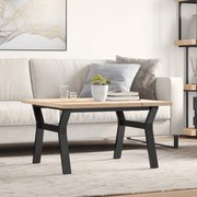 Mesa de centro estrutura em Y 80x80x45,5 cm pinho/aço