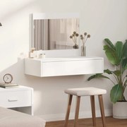 vidaXL Mesa de Maquiagem Suspensa Branca 83x40x70 cm