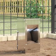 vidaXL Comedouro para Coelhos Prateado 12,5 x 12,5 x 25 cm