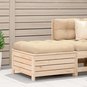 vidaXL Apoio de pés p/ jardim c/ almofadão pinho maciço