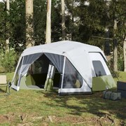 vidaXL Tenda familiar c/ LED 10 pessoas libertação rápida azul-claro