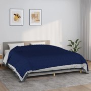 vidaXL Manta pesada 15 kg 220x260 cm tecido azul