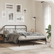 vidaXL Cabeceira de cama 137 cm metal preto