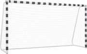 vidaXL Baliza de futebol 300x160x90 cm metal preto e branco