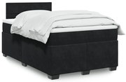 vidaXL Cama boxspring com colchão 120x200 cm veludo preto