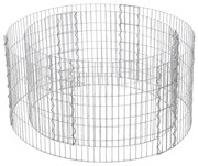 Cesto decorativo redondo em arame galvanizado para pedras | SONGMICS | 90 x 70 x 40 cm | prata | GGB479