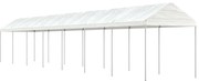 Gazebo com telhado 15,61x2,28x2,69 m polietileno branco