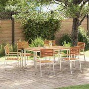 vidaXL Conjunto de Jantar de Jardim 7 pcs