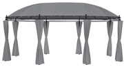 Gazebo com cortinas 520x349x255 cm antracite