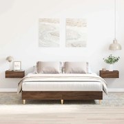 vidaXL Estrutura cama sem colchão 140x200 cm carvalho castanho