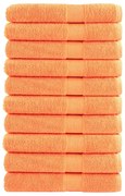 vidaXL Toalhas de sauna premium SOLUND 10pcs 80x200cm 600 gsm laranja